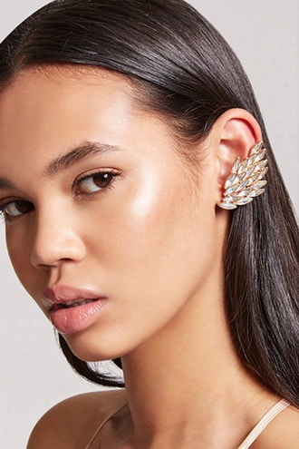 Iridescent Faux Gem Ear Cuffs