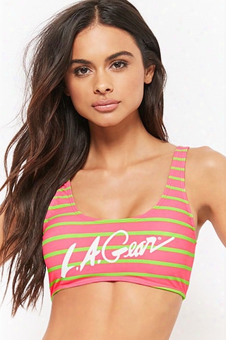 L.a. Gear Striped Bralette Bikini Top