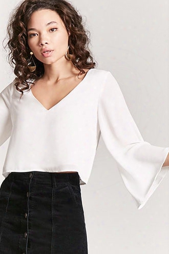 Lace-up Chiffon Top