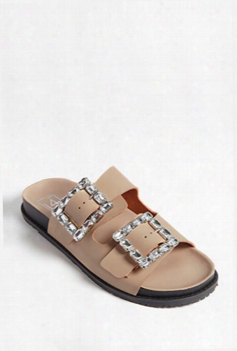 Lfl By Lust For Life Faux Leather & Gem Sandals