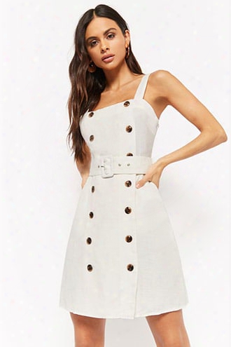 Linen Double-breasted Dress