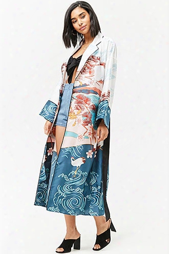 Longline River Motif Kimono