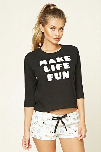 Make Life Fun Graphic Pj Set