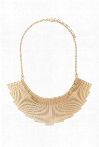 Matchstick Fan Statement Necklace