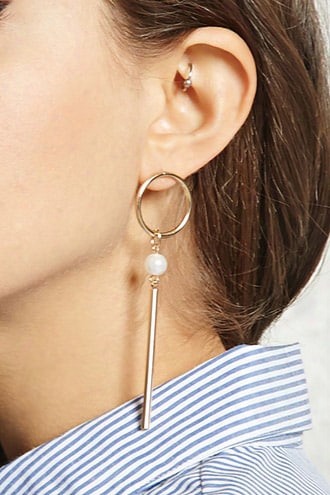 Matchstick Faux Pearl Earrings