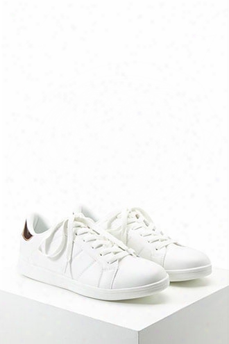 Metallic Trim Lace-up Sneakers