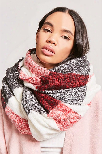 Oversize Plaid Oblong Scarf