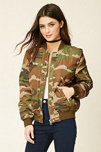 Padded Camo Bomber Jacket