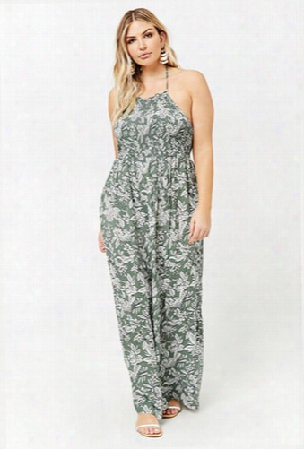 Plus Size Floral Smocked Maxi Dress