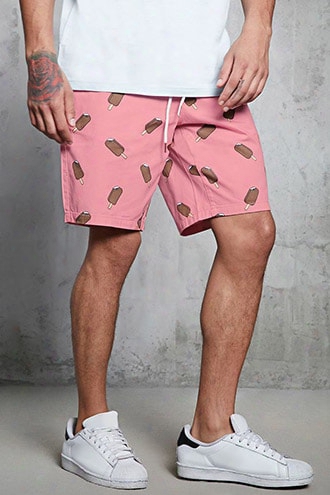 Popsicle Print Woven Shorts