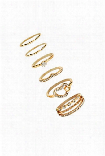 Rhinestone Stackable Ring Set