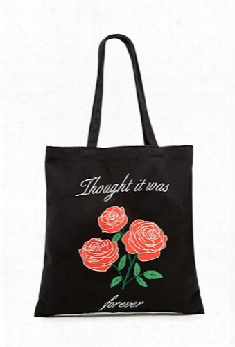 Roses Graphic Tote Bag