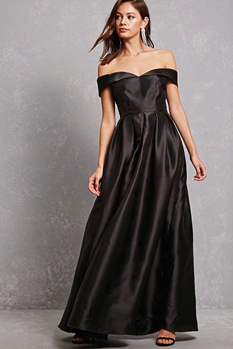 Satin Pleated Gown