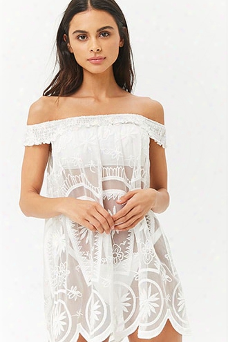 Sheer Mesh Swim Cover-up Dress