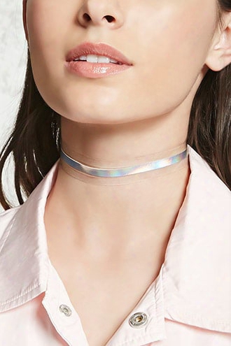 Strappy Holographic Choker