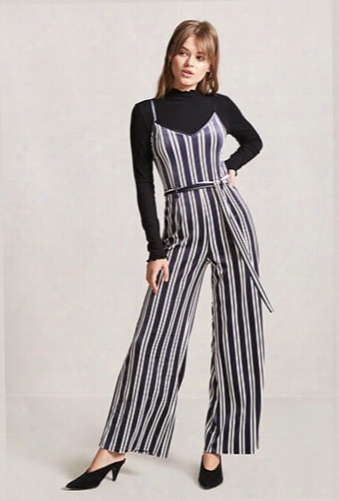 Striped Velvet Jumpsuit