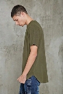 Curved-Hem Cotton Tee