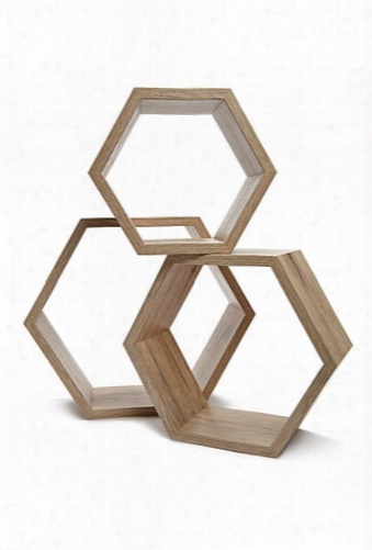 Wooden Hexagons Helves