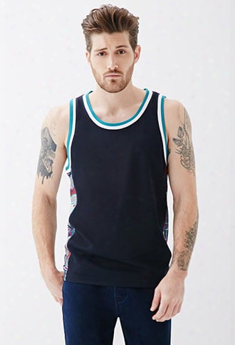 Abstract Print-paneled Mesh Tank