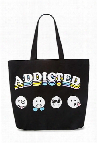 Addicted Emoji Graphic Eco Tote