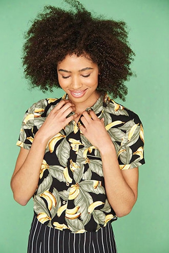 Banana & Palm Leaf Print Shirt