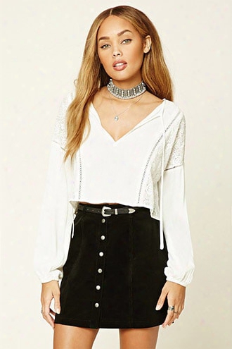 Buttoned Corduroy Mini Skirt