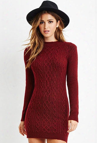 Cable Knit Sweater Dress