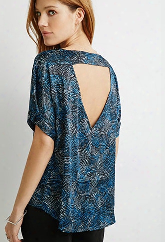 Contemporary Abstract Printed Sateen Blouse