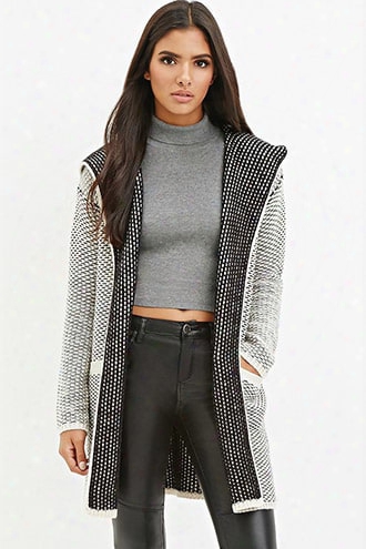 Contemporary Two-tone Textured Cardigan