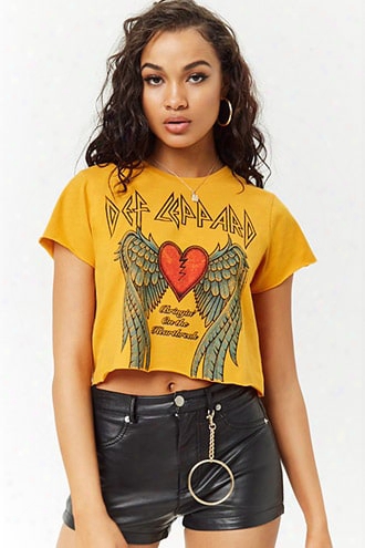 Cropped Def Leppard Graphic Tee