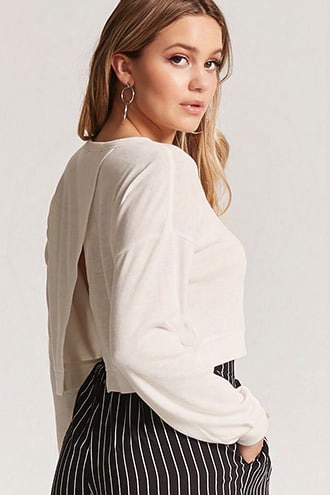 Cropped Tulip Back Sweater