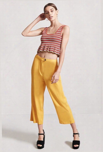 Cropped Wide-leg Pants