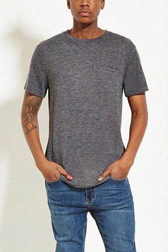 Curved-hem Pocket Tee