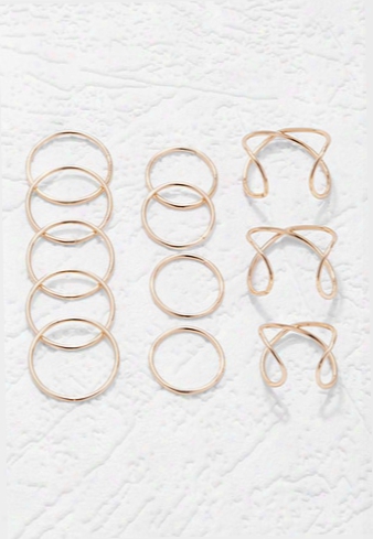 Curved Open Midi Ring Set