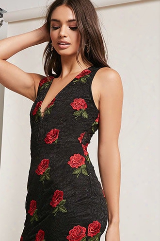 Embroidered Lace Mini Dress