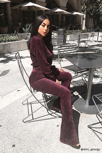 Flared Velvet Pants