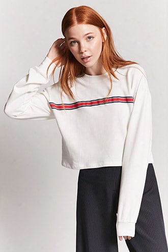 French Terry Striped Pullover