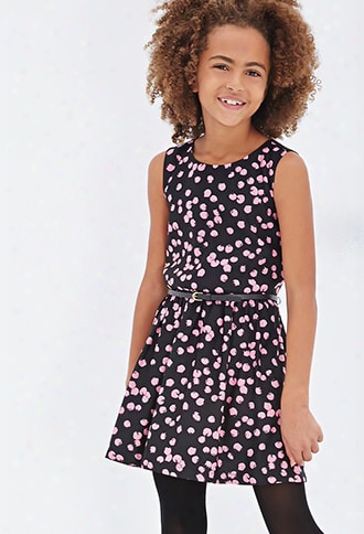 Girls Abstract Dot A-line Dress (kids)