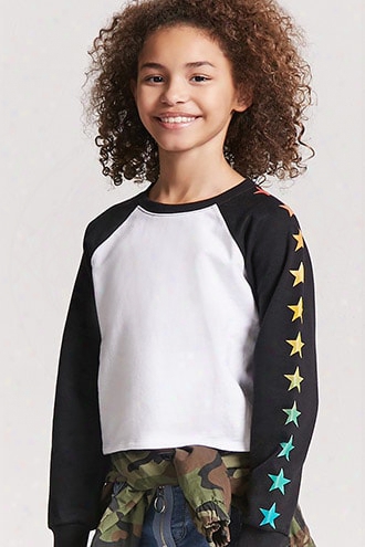 Girls Star Print Baseball Tee (kids)