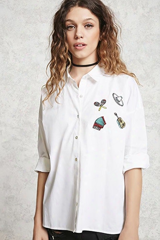 Mariachi Patch High-low Shirt