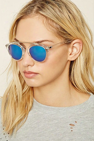 Mirrored Clear Sunglasses