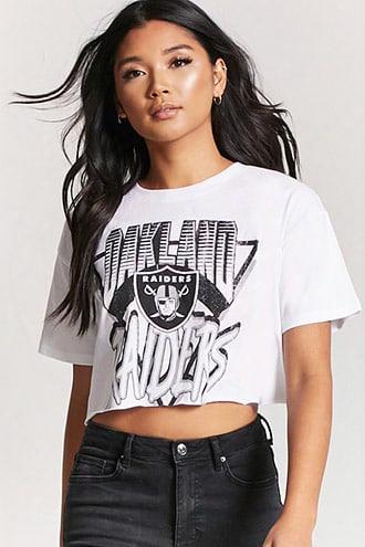 Nfl Oakland Raiders Graphic Crop Top