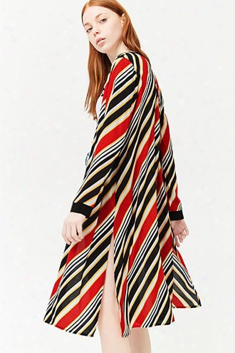 Open-front Striped Kimono