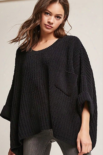 Oversized Chenille Sweater-knit Top