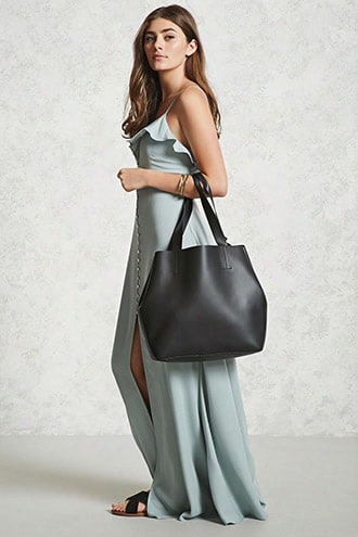 Oversized Faux Leather Tote