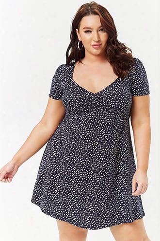 Plus Size Ditsy Floral Dress