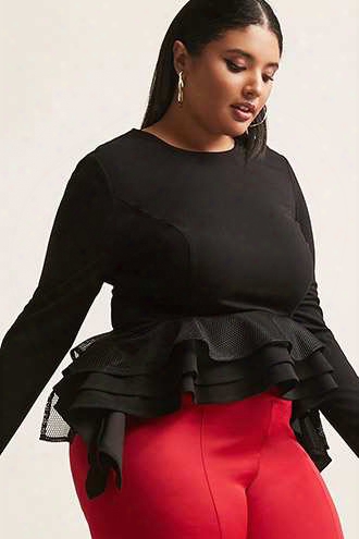 Plus Size Eta Tiered Peplum Top