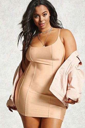 Plus Size Satin Bodycon Dress