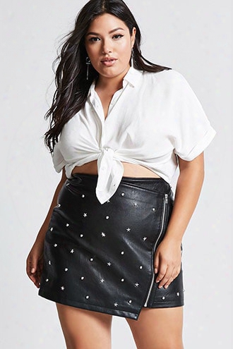 Plus Size Star Studded Skirt