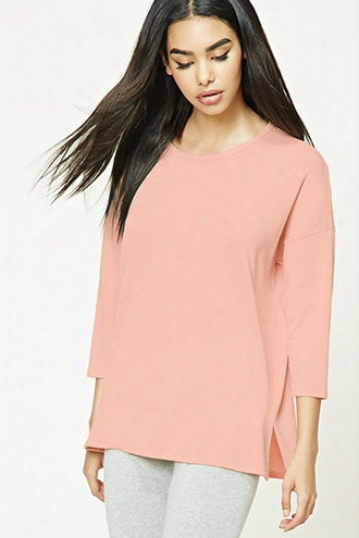 Slub Knit Dropped-sleeve Top